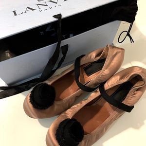 Lanvin satin ballet heel shoe